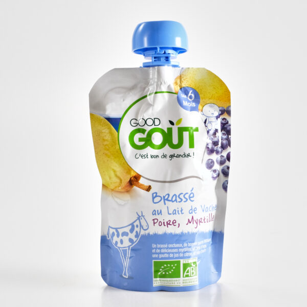 Pirnipüree mustikate, jogurti ja teraviljaga peale 6. elukuud 90g Good Gout
